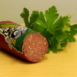 Straußensalami gekocht