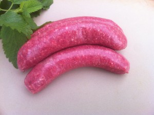 Straußengrillwurst mit Petersilie